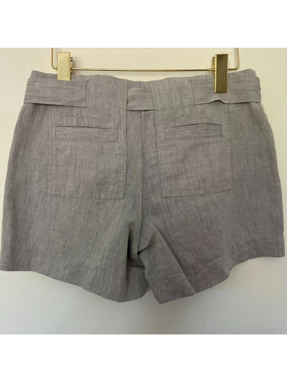 Banana Republic Women Sz 2 Linen Shorts Belted Preppy Euro Summer Old Money - Picture 3 of 13